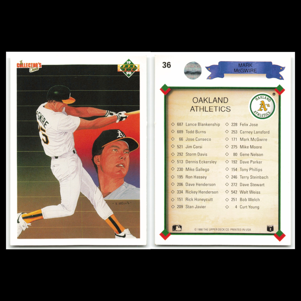 Mark McGwire Lot 6 Baseball Cards Donruss Oakland Athletics Set Collection