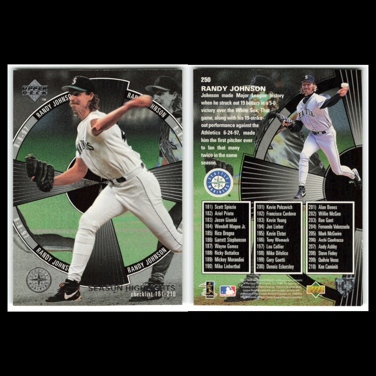 Randy Johnson Lot 6 Baseball Cards 2000 Sports Illustrated Fleer Diamondbacks NM