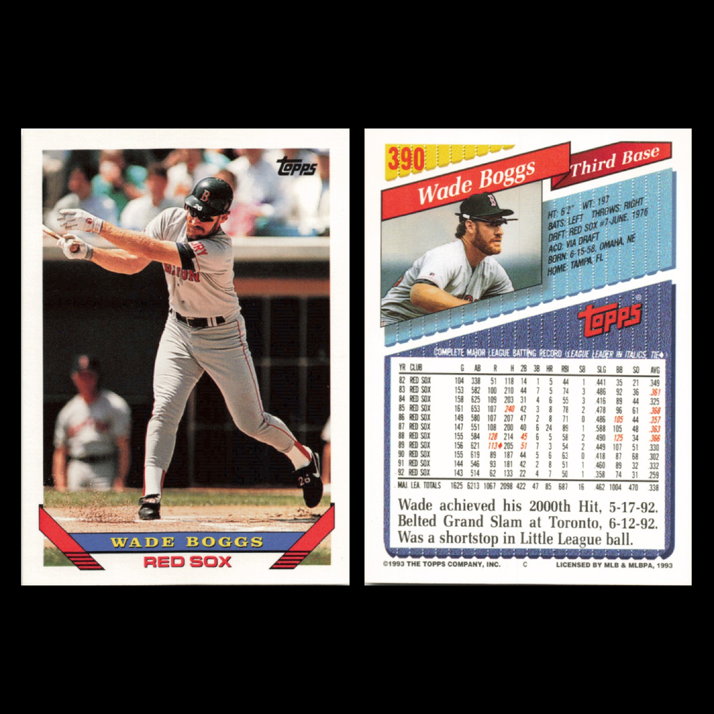 Wade Boggs Lot 10 Baseball Cards Pacific Aurora Pennant Fever Red Rays Set