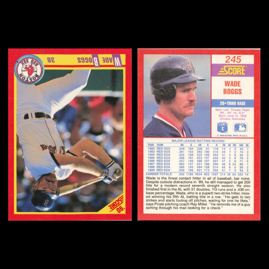 Wade Boggs Lot 10 Baseball Cards O-Pee-Chee Boston Red Sox Set Collection