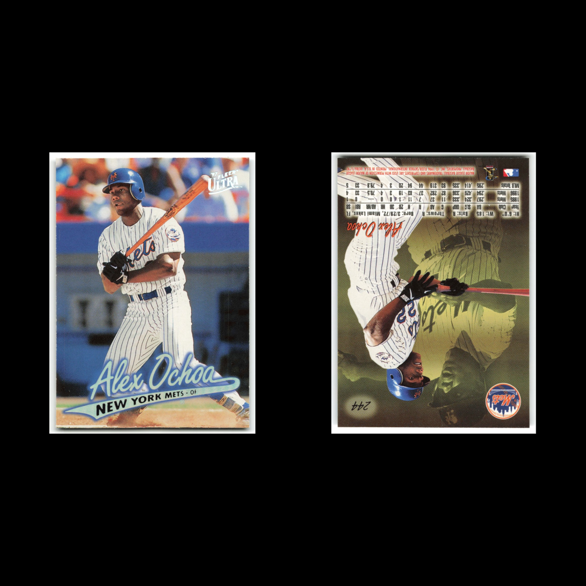 Alex Ochoa #244 1997 Fleer Ultra New York Mets Baseball Card MLB NM