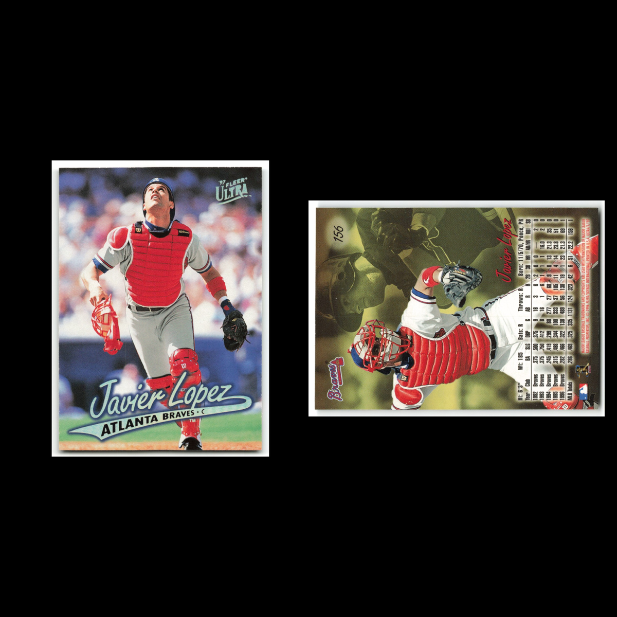 Javier Lopez #156 1997 Fleer Ultra Atlanta Braves Baseball Card MLB NM