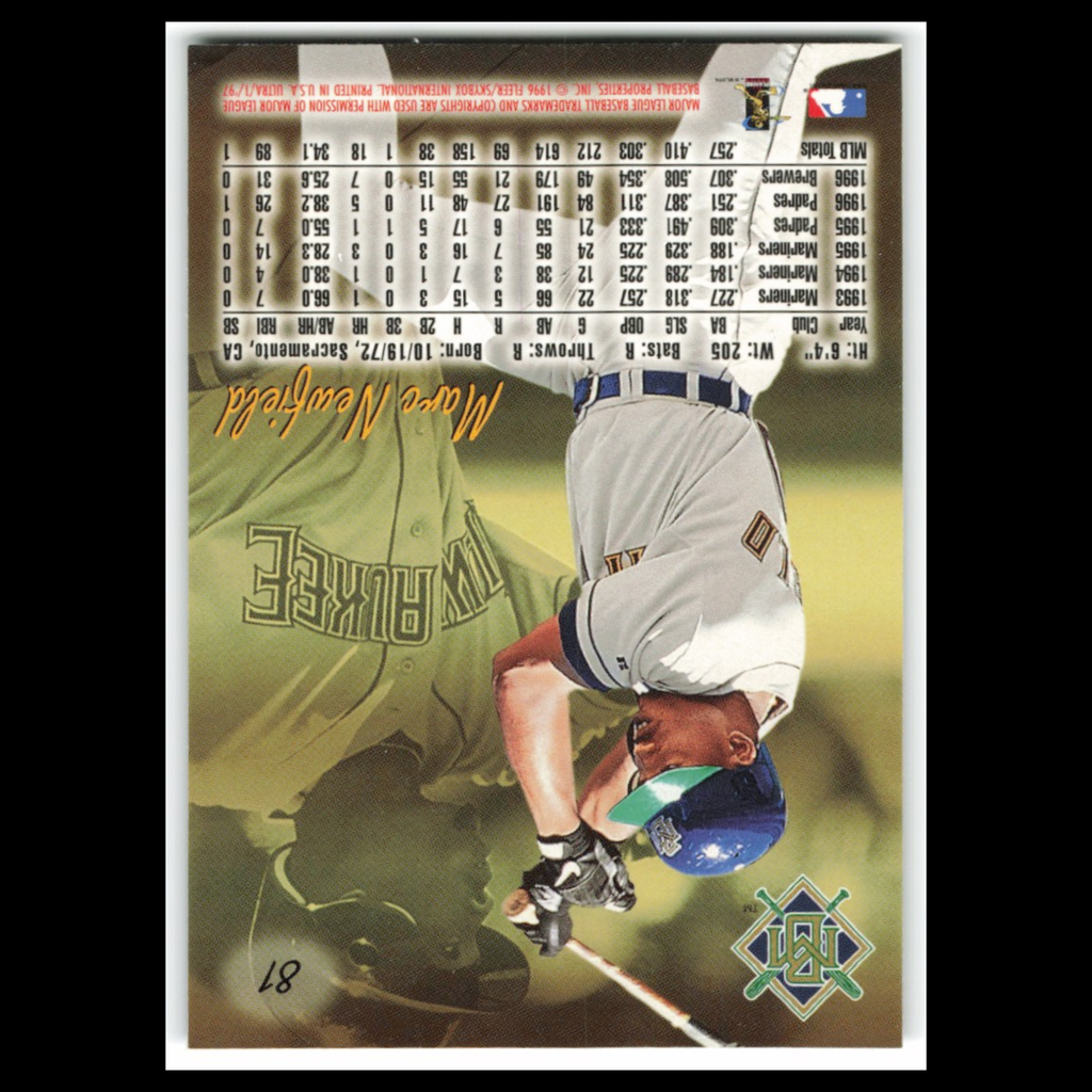 Marc Newfield #81 1997 Fleer Ultra Milwaukee Brewers Baseball Card MLB NM