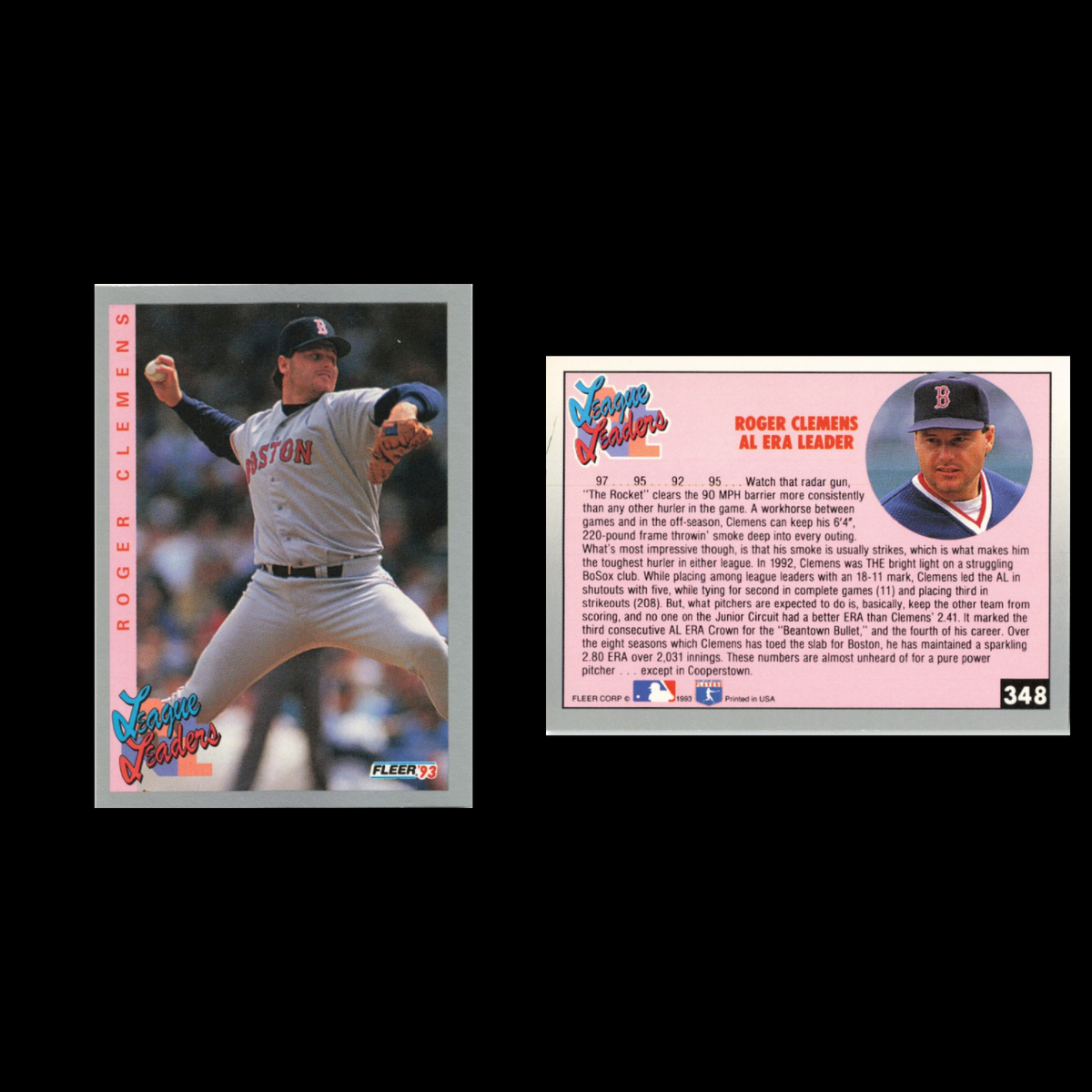 Roger Clemens Lot 8 Baseball Cards 1992 Upper Deck Boston Red Sox Set Collection