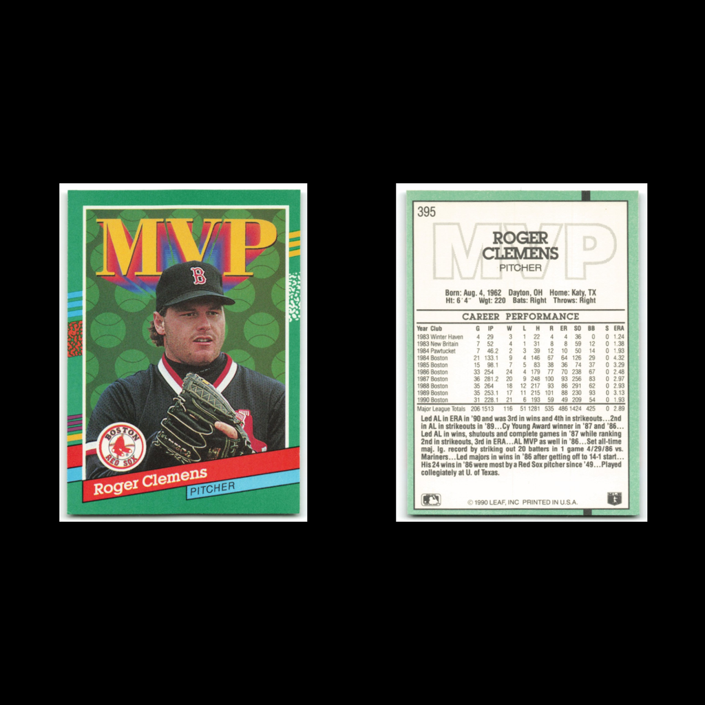 Roger Clemens Lot 8 Baseball Cards 1989 Donruss Baseballs Best Boston Red Sox NM