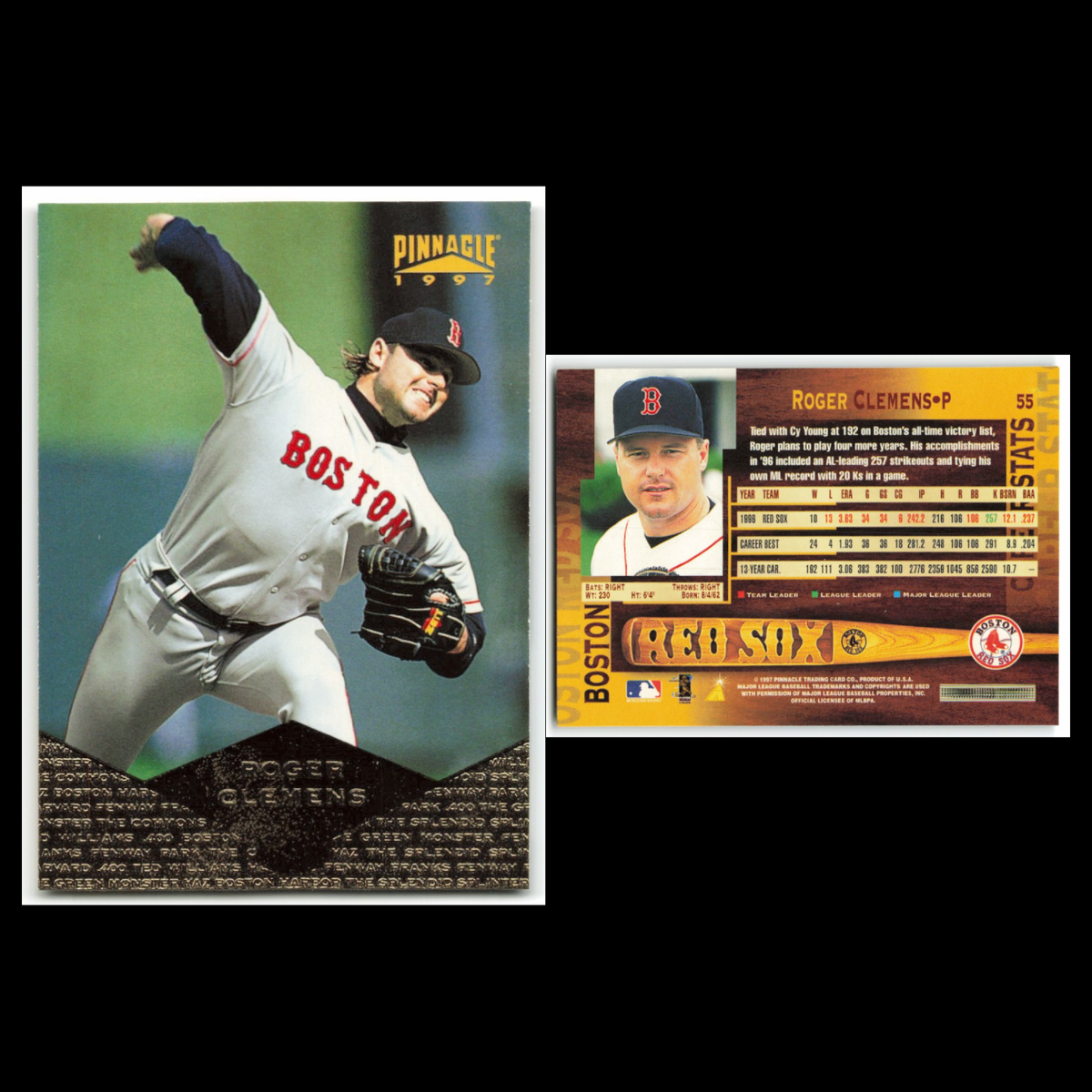 Roger Clemens Lot 6 Baseball Cards 1994 Leaf Boston Red Sox Set Collection MLB