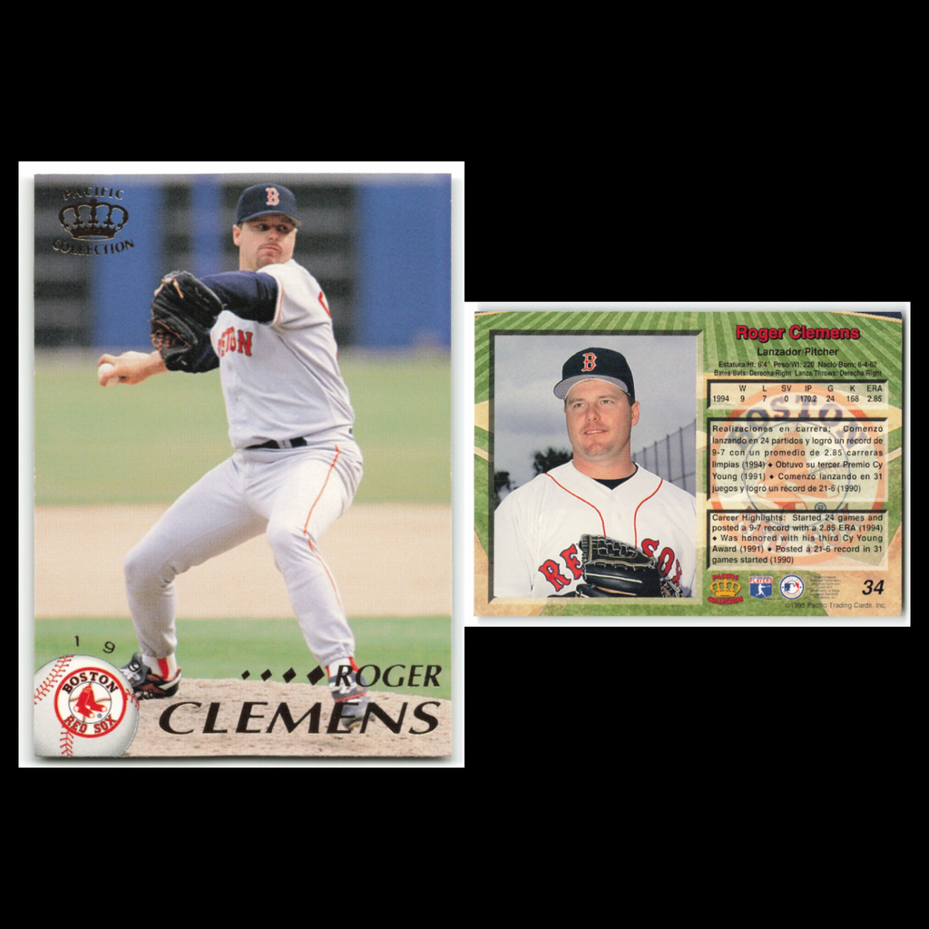 Roger Clemens Lot 6 Baseball Cards 1989 Topps Boston Red Sox Set Collection MLB