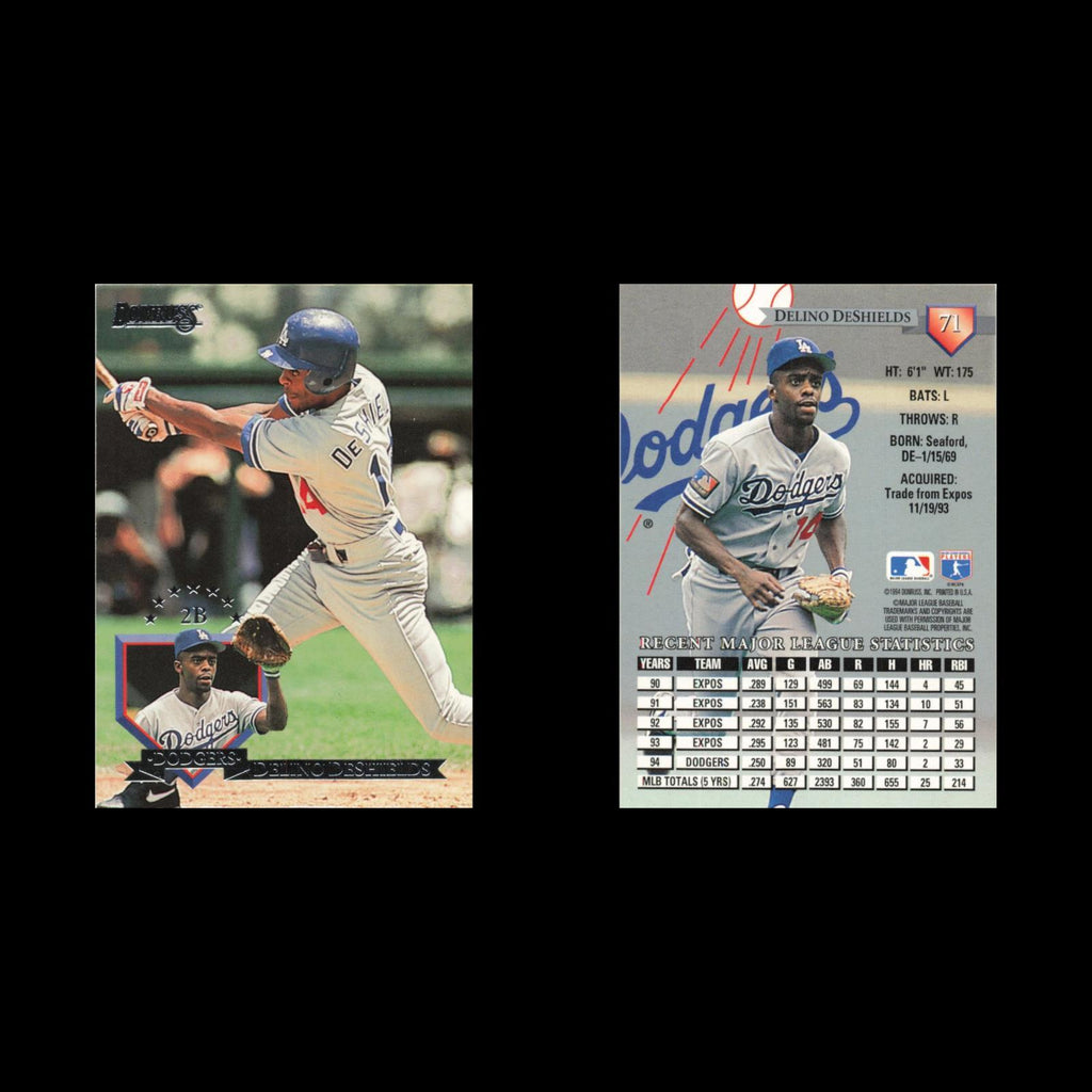 Delino DeShields #71 1995 Donruss Los Angeles Dodgers Baseball Card MLB NM