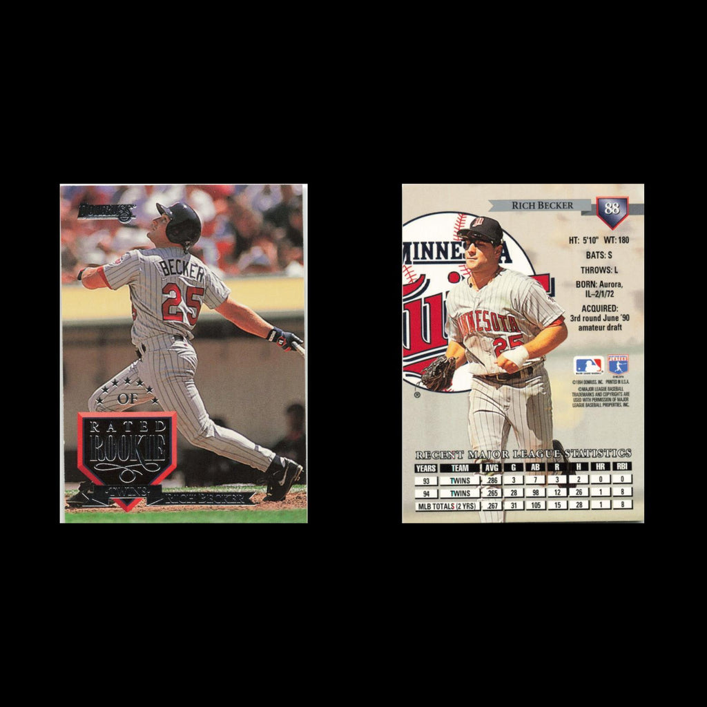 Rich Becker Rookie #88 1995 Donruss Minnesota Twins Baseball Card MLB NM