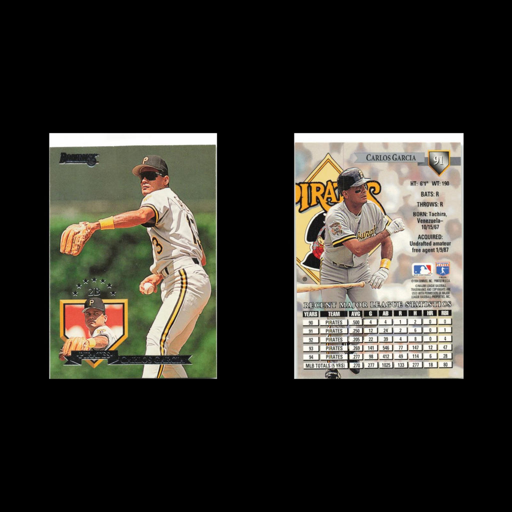 Carlos Garcia #91 1995 Donruss Pittsburgh Pirates Baseball Card MLB NM
