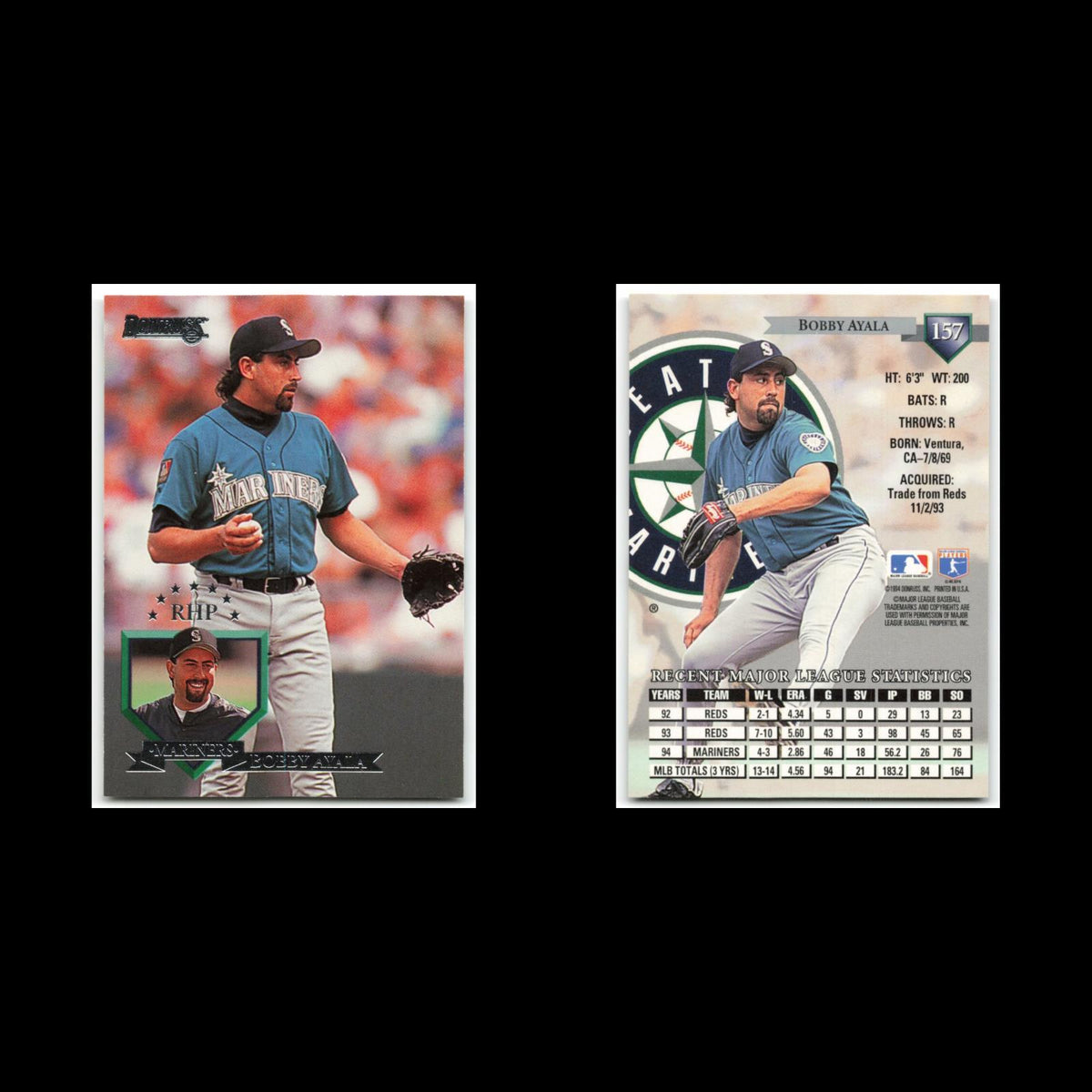 Bobby Ayala #157 1995 Donruss Seattle Mariners Baseball Card MLB NM