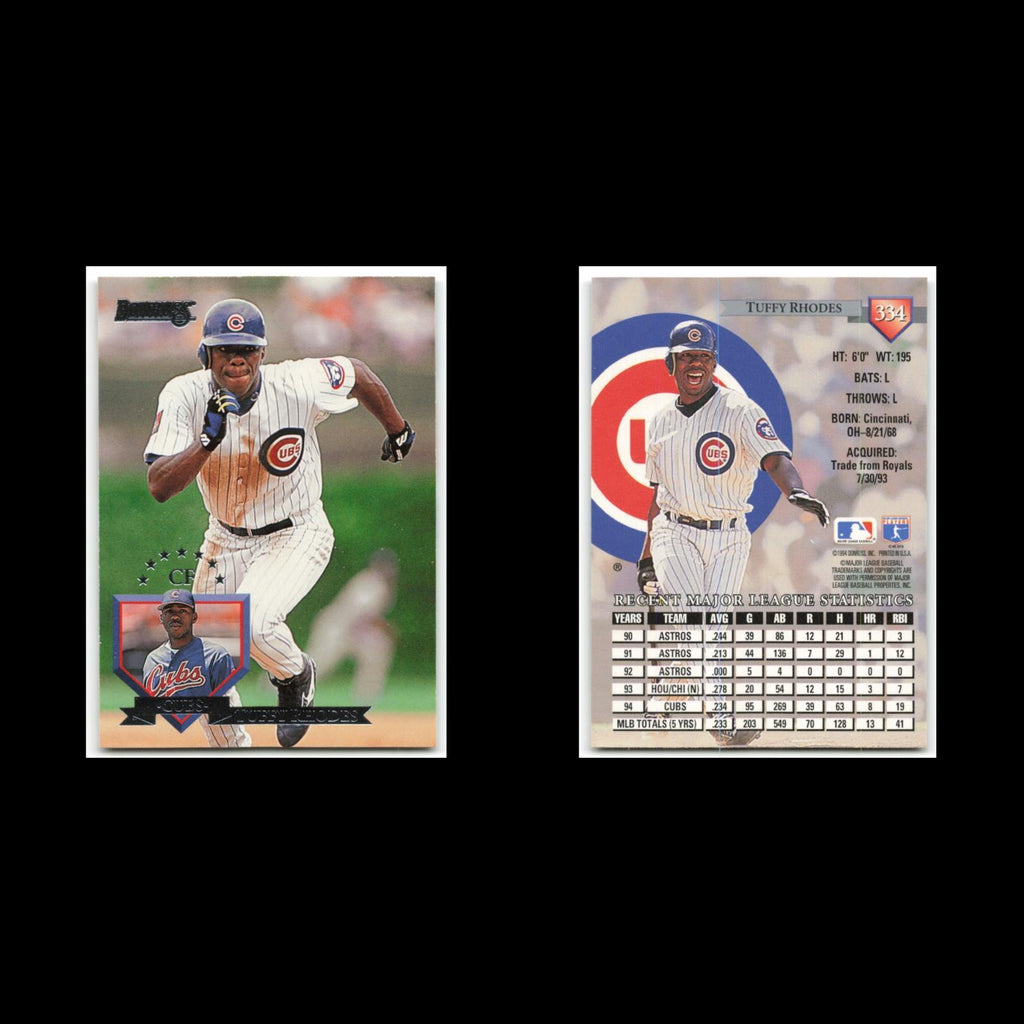Tuffy Rhodes #334 1995 Donruss Chicago Cubs Baseball Card MLB NM