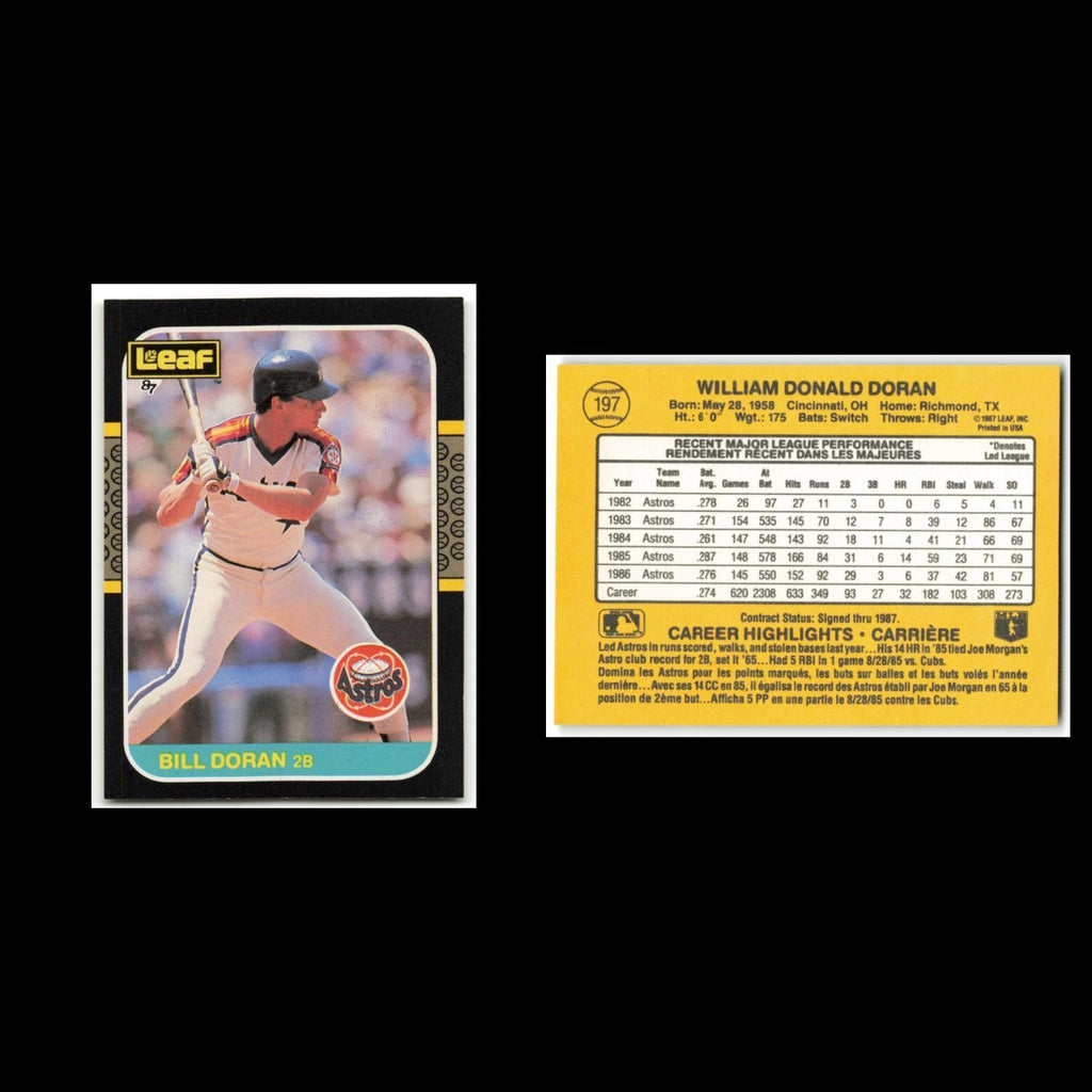 Bill Doran #197 1987 Leaf Houston Astros Baseball Card MLB NM