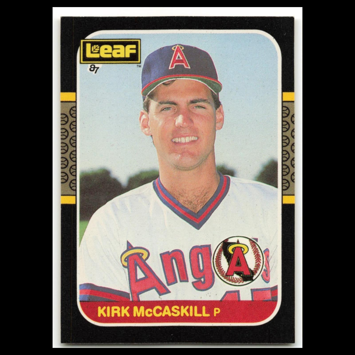 Kirk McCaskill #223 1987 Leaf California Angels Baseball Card MLB NM
