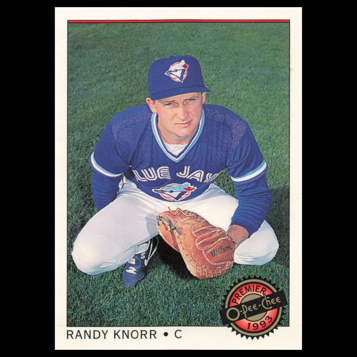 Randy Knorr #25 1993 O-Pee-Chee Premier Toronto Blue Jays Baseball Card MLB NM