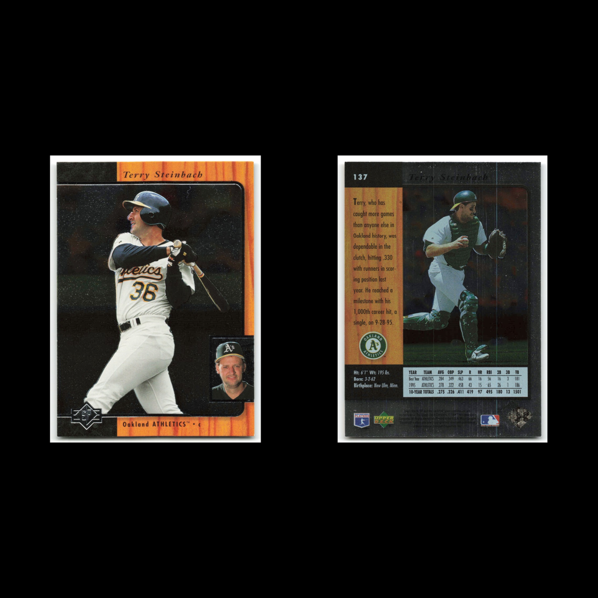 Terry Steinbach #137 1996 Upper Deck SP Oakland Athletics Baseball Card MLB NM