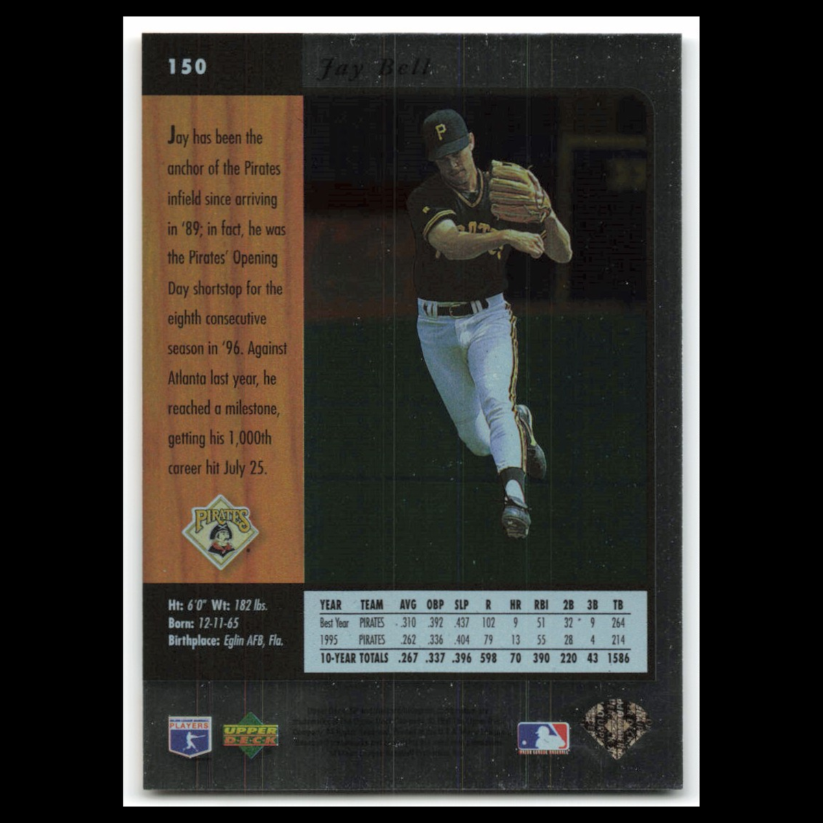 Jay Bell #150 1996 Upper Deck SP Pittsburgh Pirates Baseball Card MLB NM