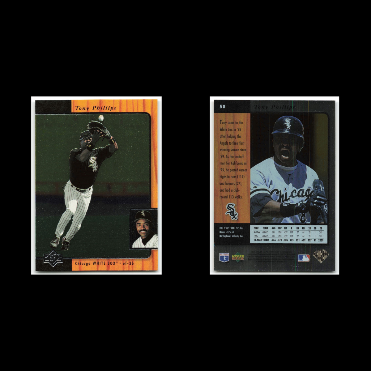 Tony Phillips #58 1996 Upper Deck SP Chicago White Sox Baseball Card MLB NM