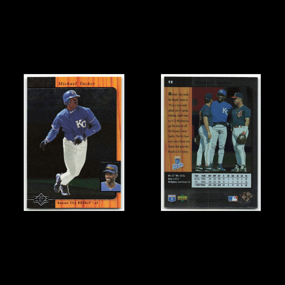 Michael Tucker #98 1996 Upper Deck SP Kansas City Royals Baseball Card MLB NM