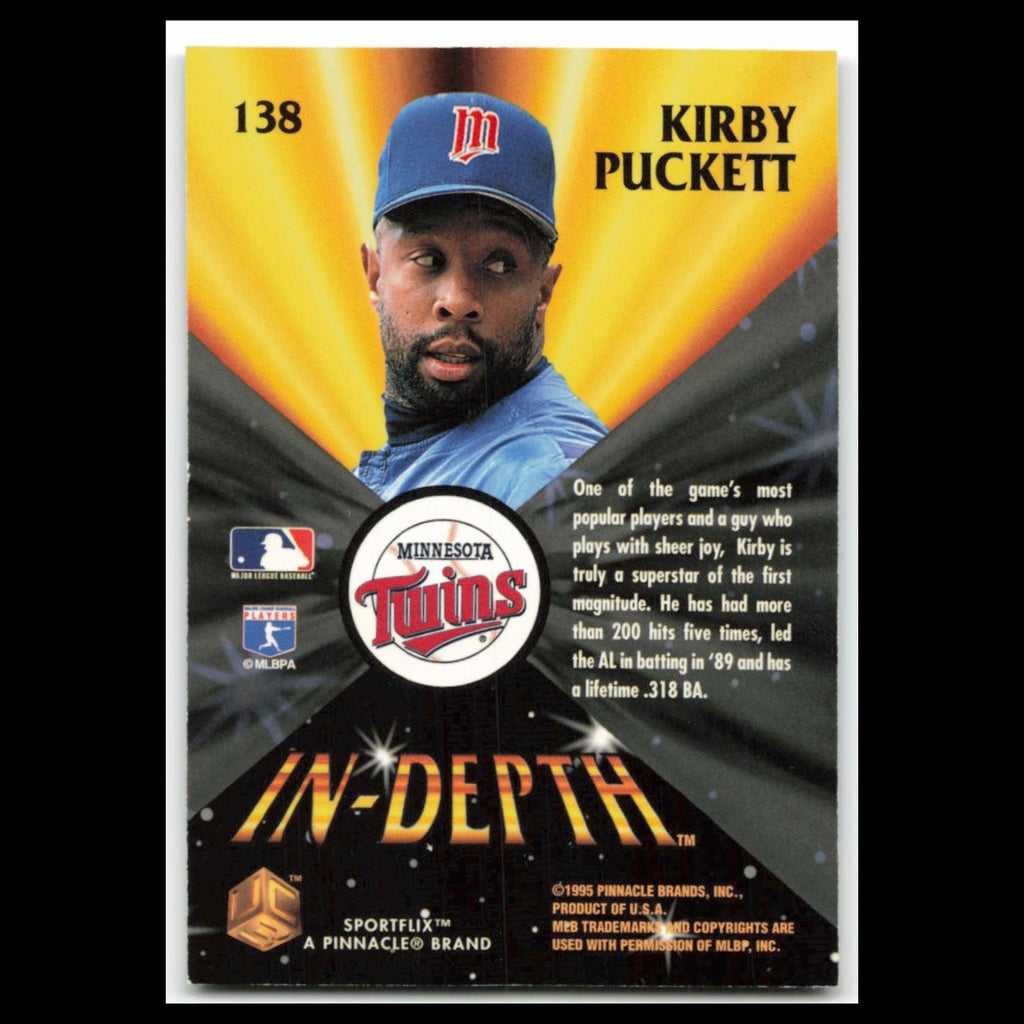 Kirby Puckett #138 1995 Sportflix UC3 Minnesota Twins Baseball Card MLB NM