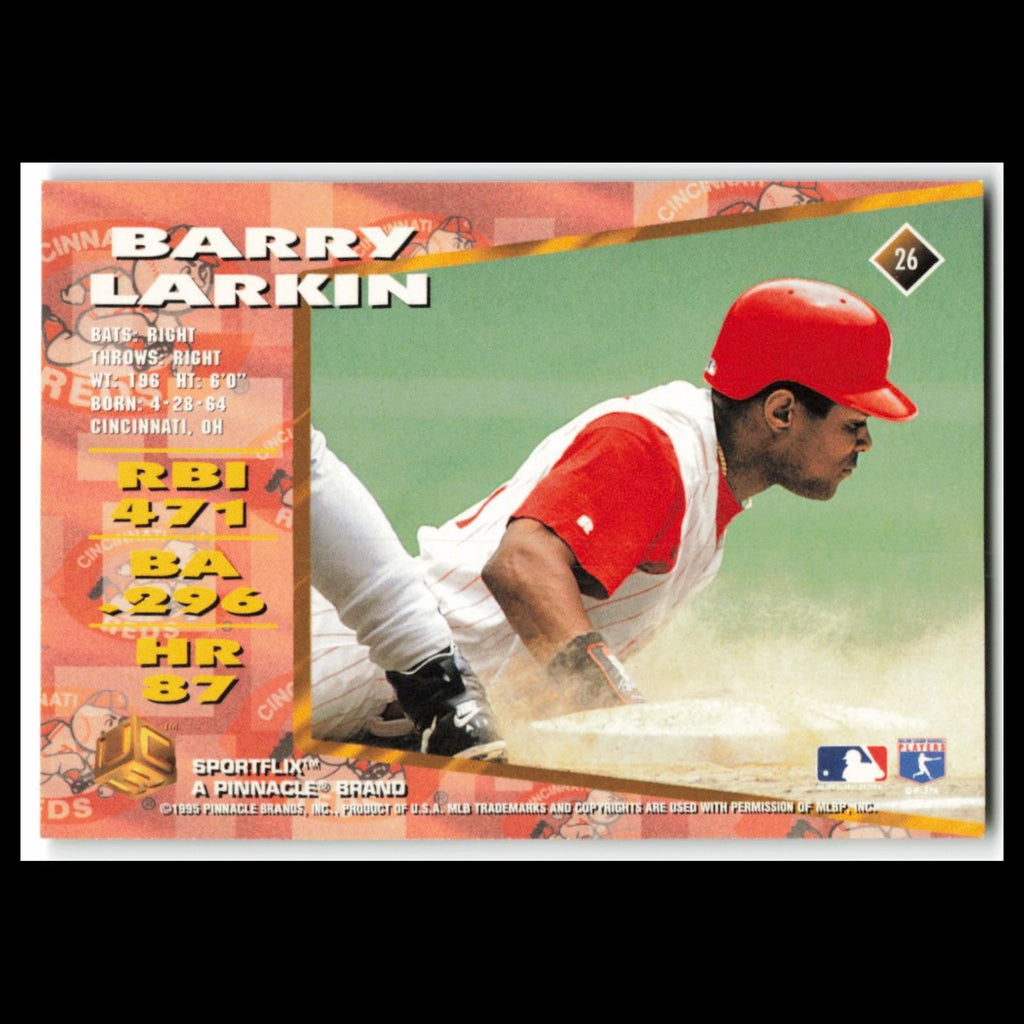 Barry Larkin #26 1995 Sportflix UC3 Cincinnati Reds Baseball Card MLB NM