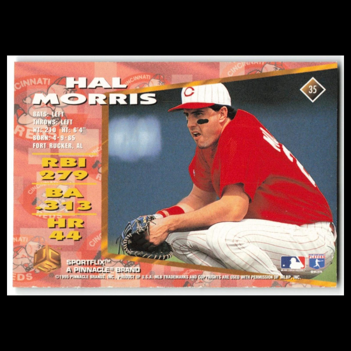 Hal Morris #35 1995 Sportflix UC3 Cincinnati Reds Baseball Card MLB NM