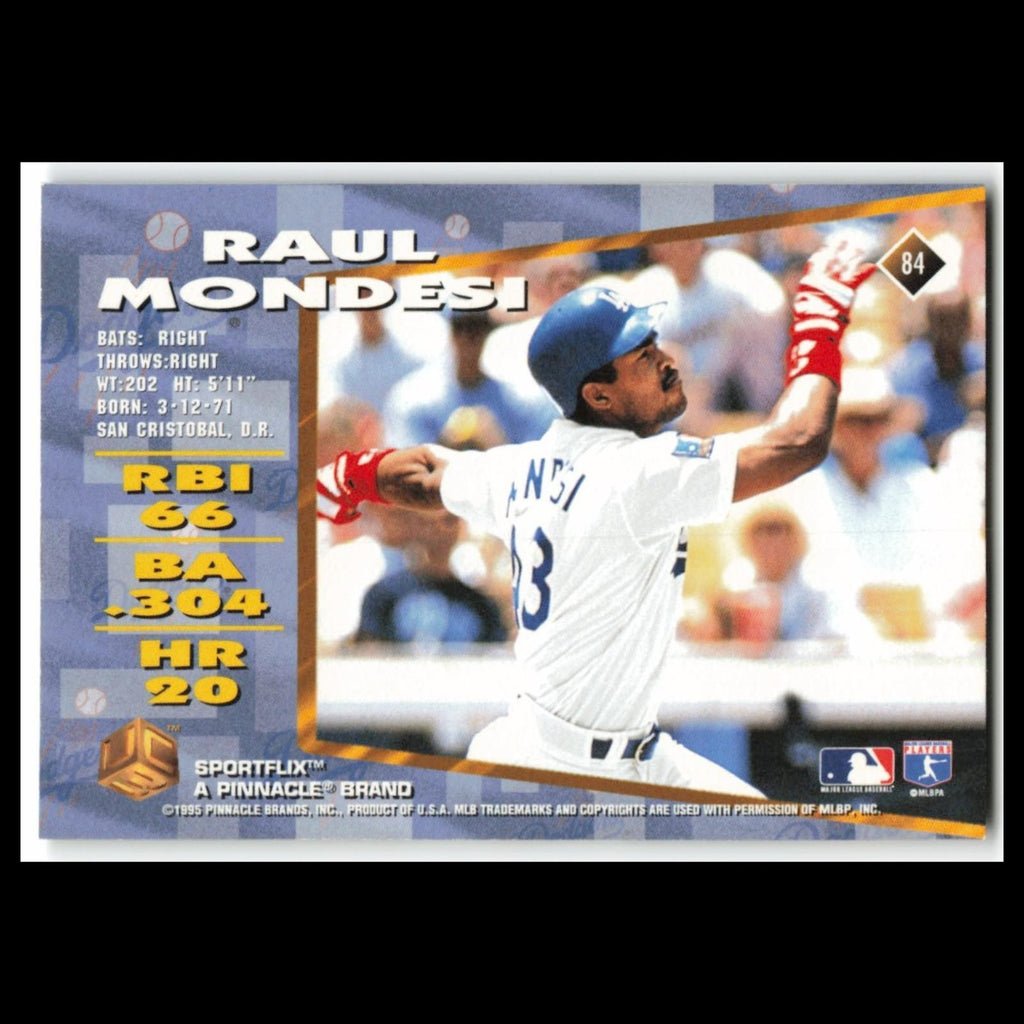 Raul Mondesi #84 1995 Sportflix UC3 Los Angeles Dodgers Baseball Card MLB NM