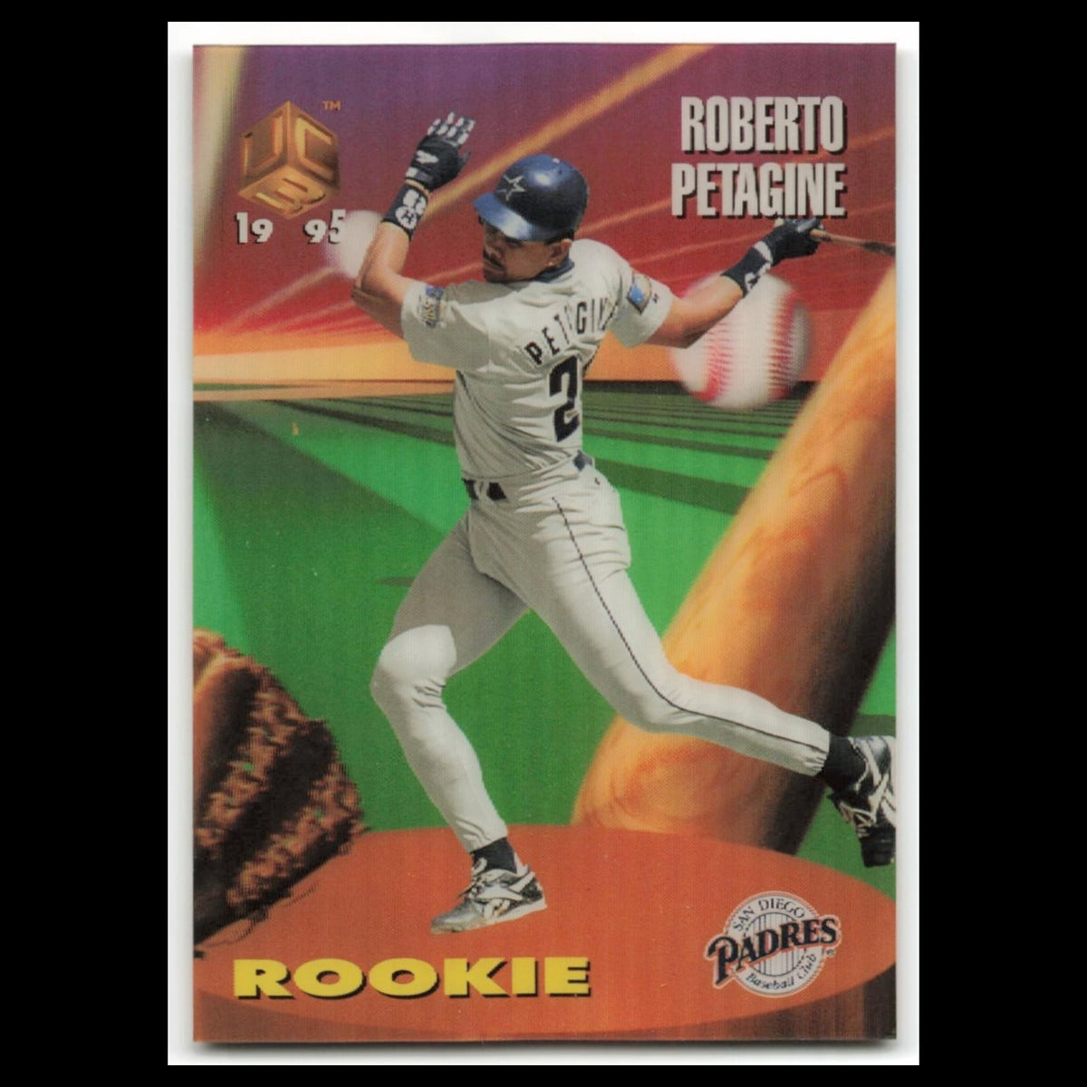 Roberto Petagine Rookie #100 1995 Sportflix UC3 San Diego Padres Baseball Card