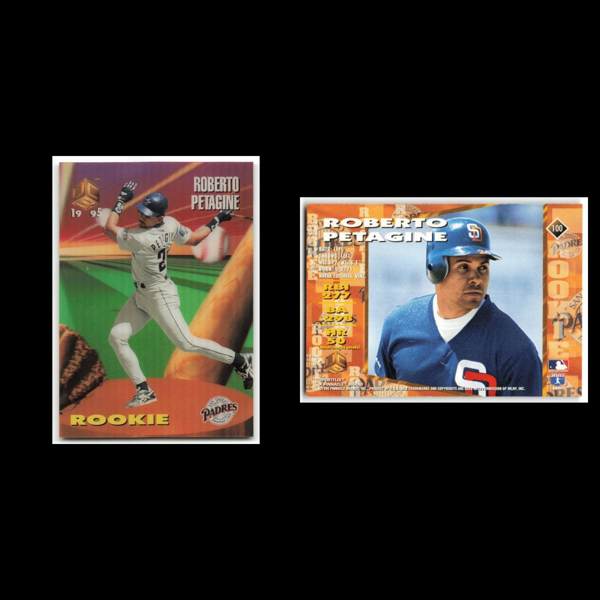 Roberto Petagine Rookie #100 1995 Sportflix UC3 San Diego Padres Baseball Card