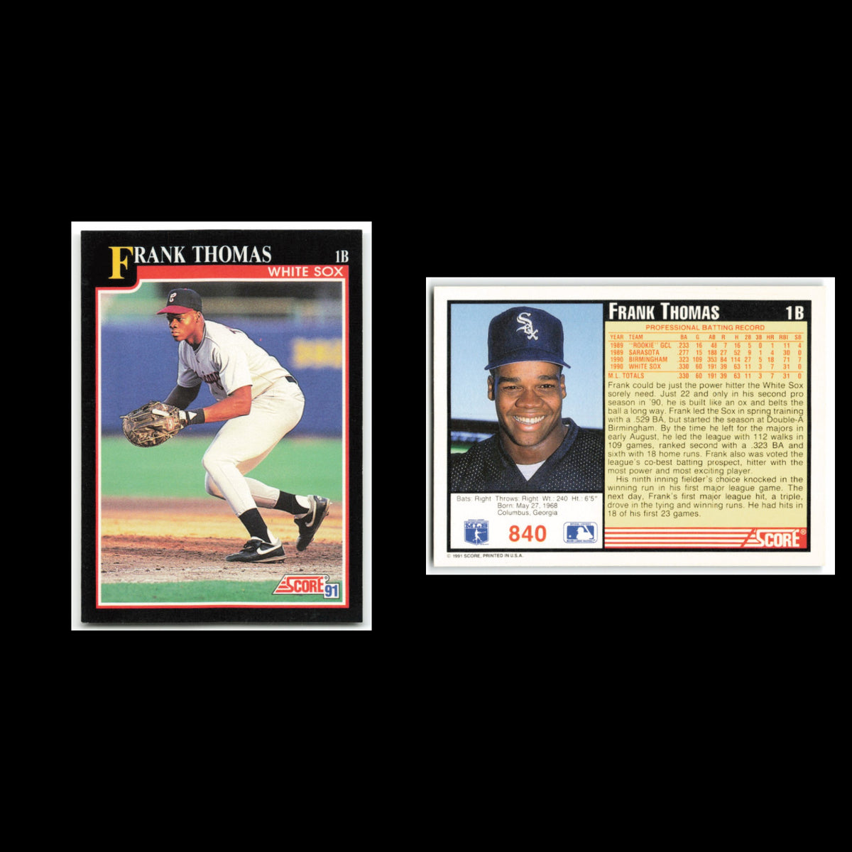 Frank Thomas Lot 8 Baseball Cards 1996 Score Chicago White Sox Set Collection NM