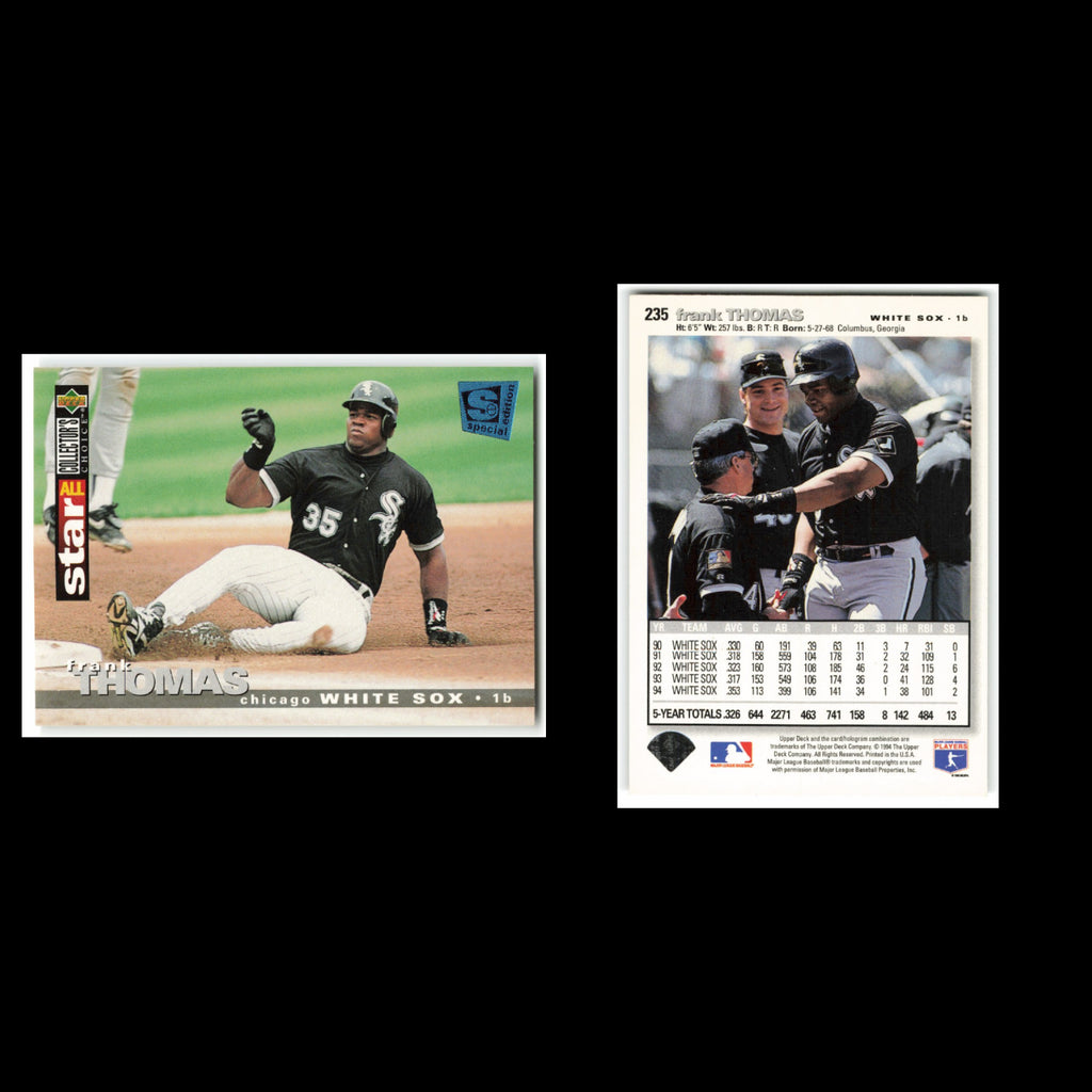 Frank Thomas Lot 8 Baseball Cards 1994 Collectors Choice SE Chicago White Sox NM