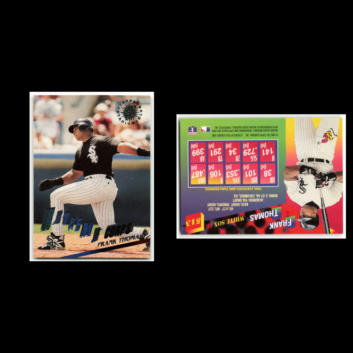 Frank Thomas Lot 8 Baseball Cards 1997 Fleer Chicago White Sox Set Collection NM