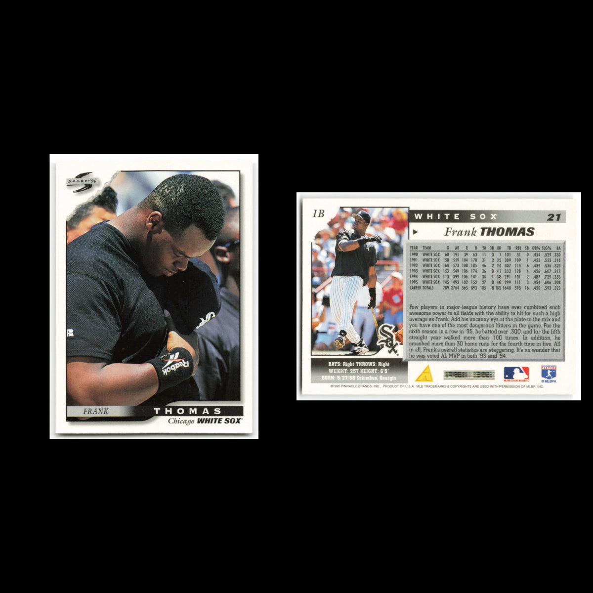 Frank Thomas Lot 8 Baseball Cards 1997 Fleer Chicago White Sox Set Collection NM