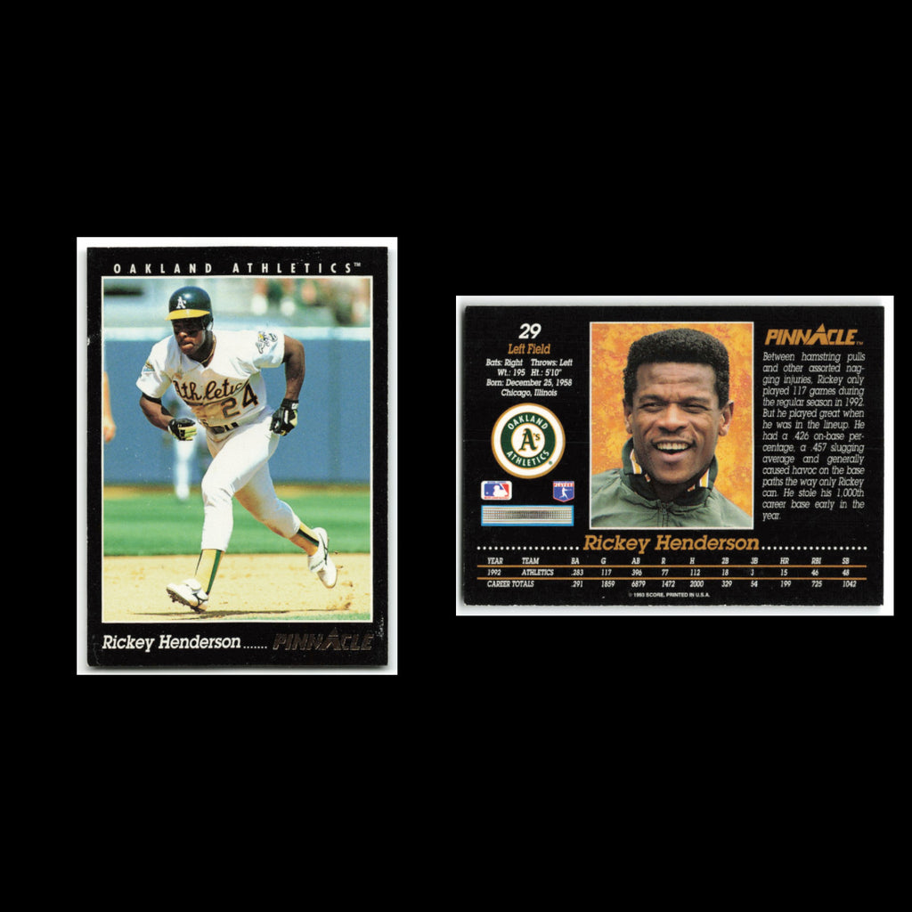 Rickey Henderson Lot 8 Baseball Cards 1990 Fleer Oakland Athletics Set MLB NM
