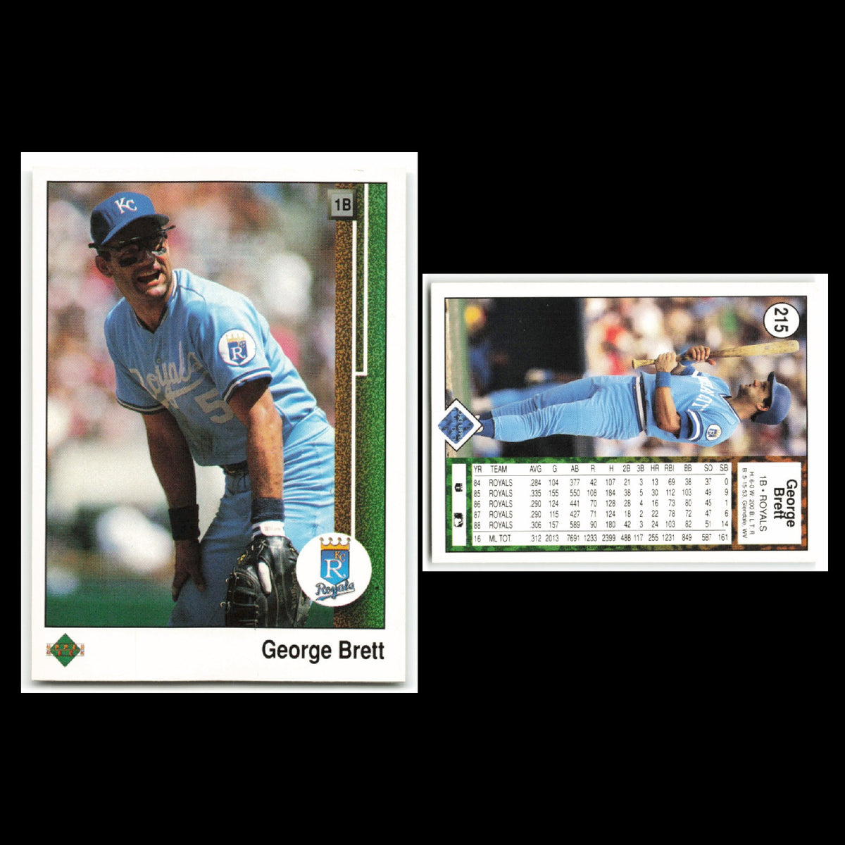 George Brett Lot 10 Baseball Cards 1990 Topps Kansas City Royals Set Collection