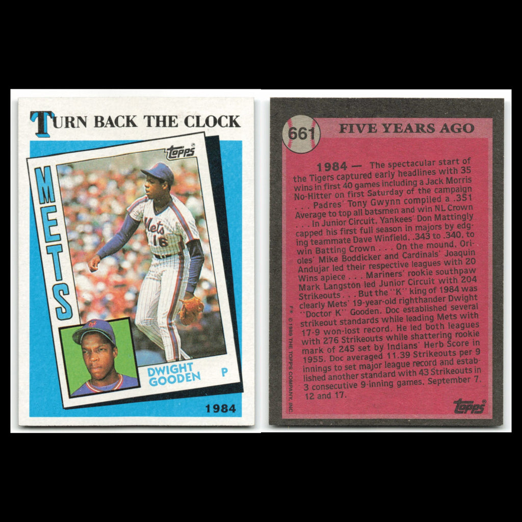 Dwight Gooden Lot 6 Baseball Cards 1991 Fleer Pro-Visions New York Mets Set MLB