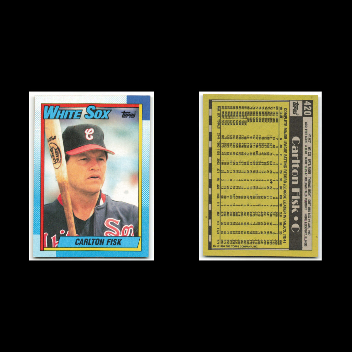 Carlton Fisk Lot 7 Baseball Cards 1987 Donruss Chicago White Sox Set Collection
