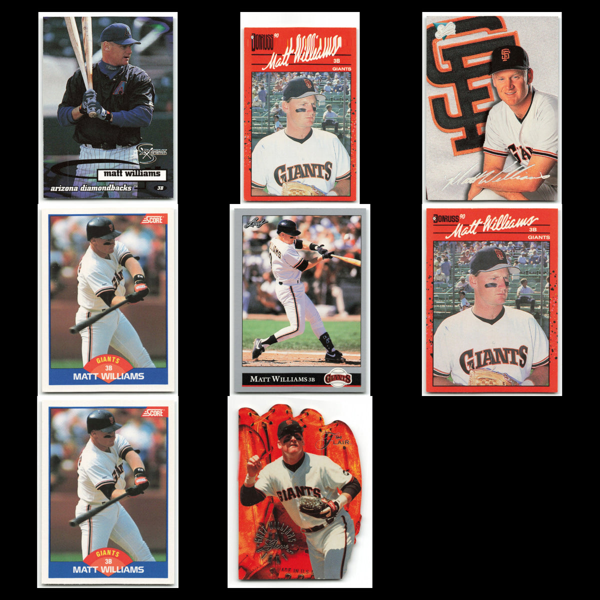 Matt Williams Lot 8 Baseball Cards 1998 SkyBox Dugout Axcess Diamondbacks Set NM