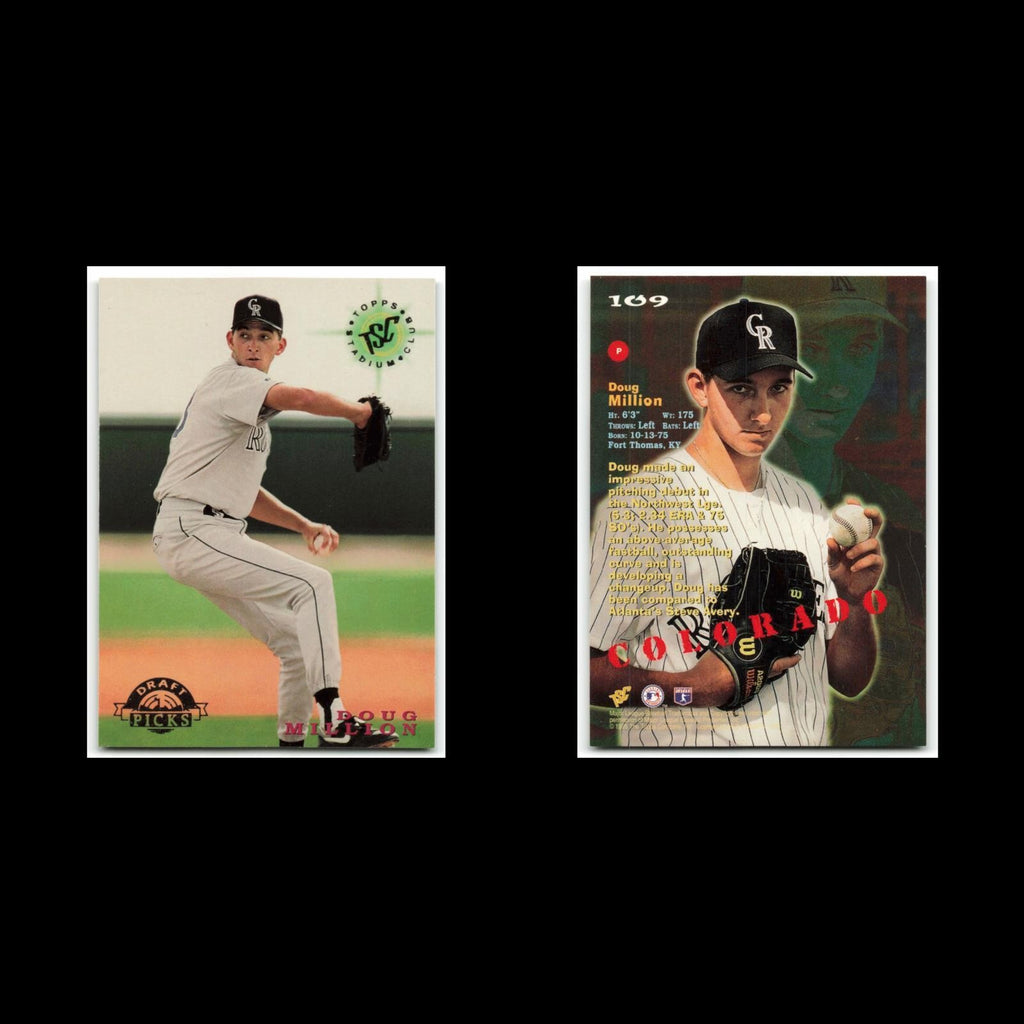Doug Million Rookie #109 1995 Topps Stadium Club Colorado Rockies Baseball Card