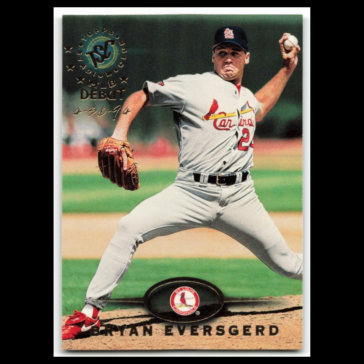 Bryan Eversgerd #411 1995 Topps Stadium Club St. Louis Cardinals Baseball Card