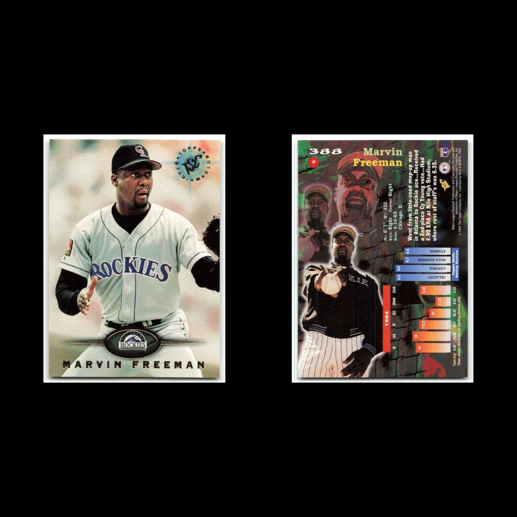 Marvin Freeman #388 1995 Topps Stadium Club Colorado Rockies Baseball Card MLB