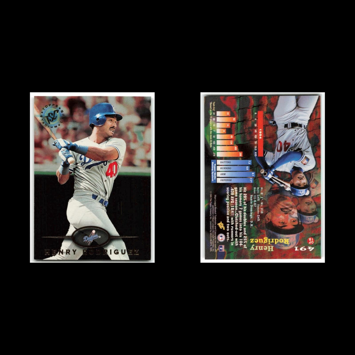 Henry Rodriguez #491 1995 Topps Stadium Club Los Angeles Dodgers Baseball Card
