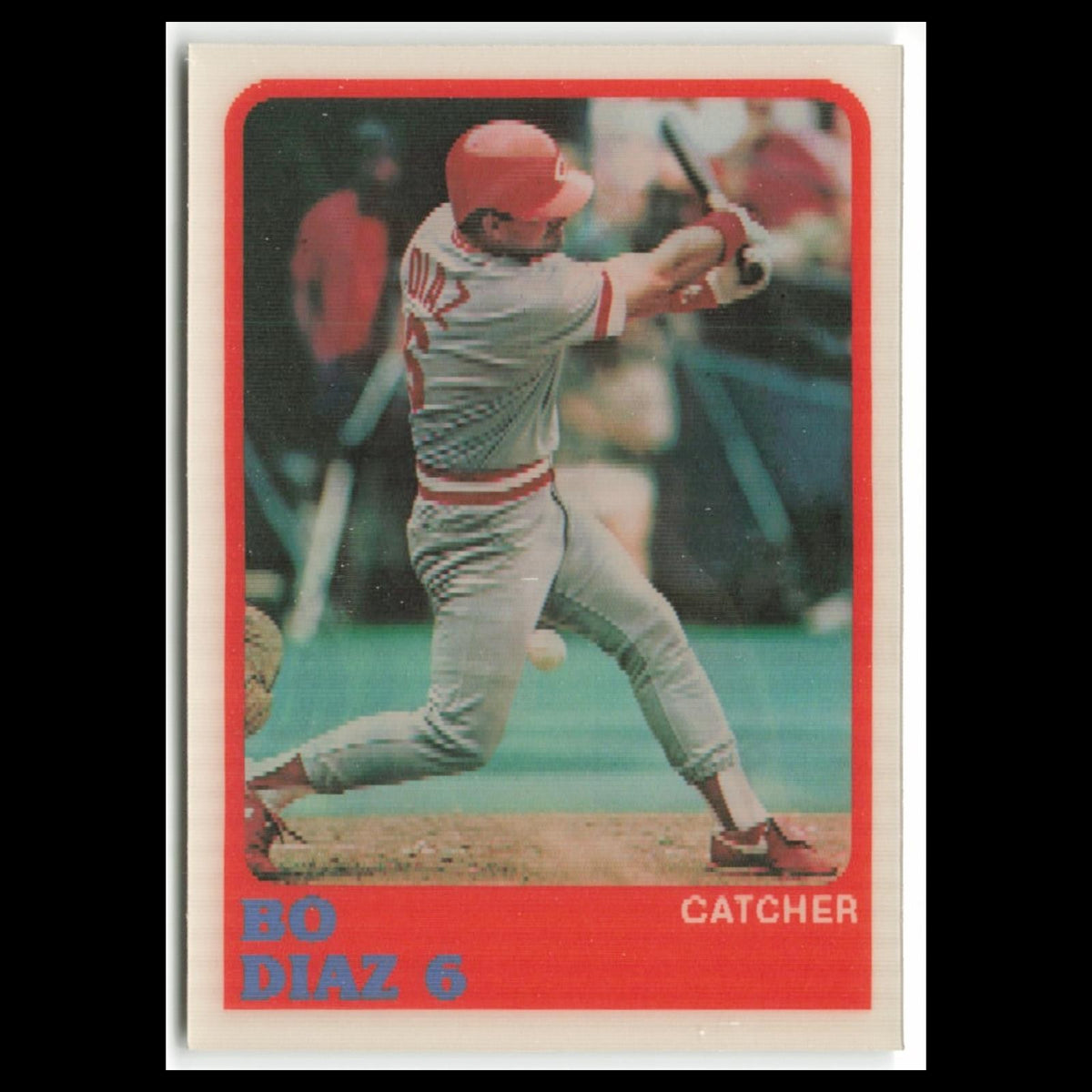 Bo Diaz #117 1988 Sportflics Cincinnati Reds Baseball Card MLB NM
