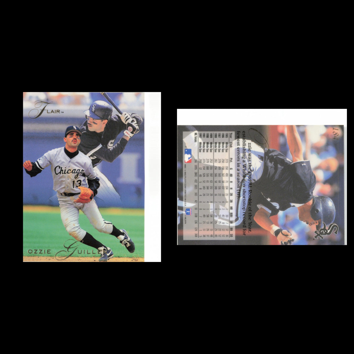 Ozzie Guilen #184 1993 Flair Chicago White Sox Baseball Card MLB NM