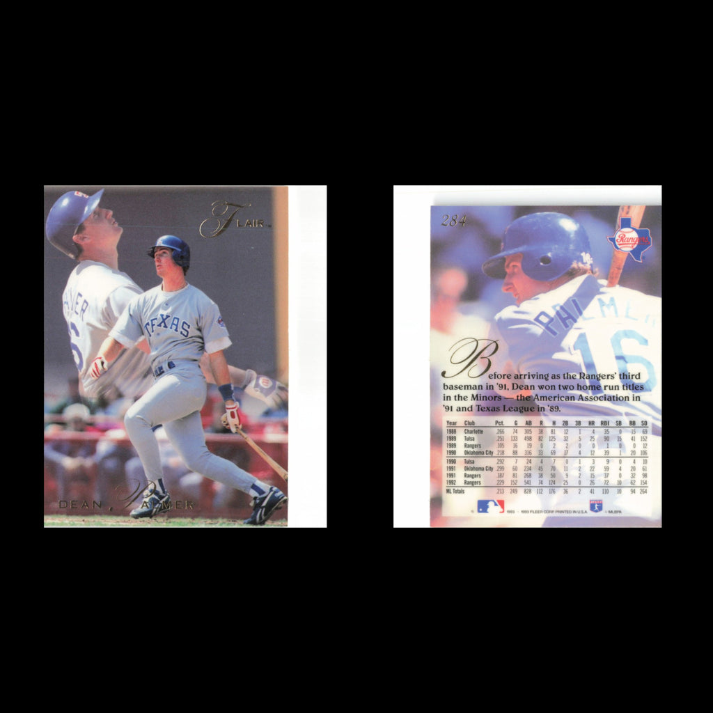 Dean Palmer #284 1993 Flair Texas Rangers Baseball Card MLB NM