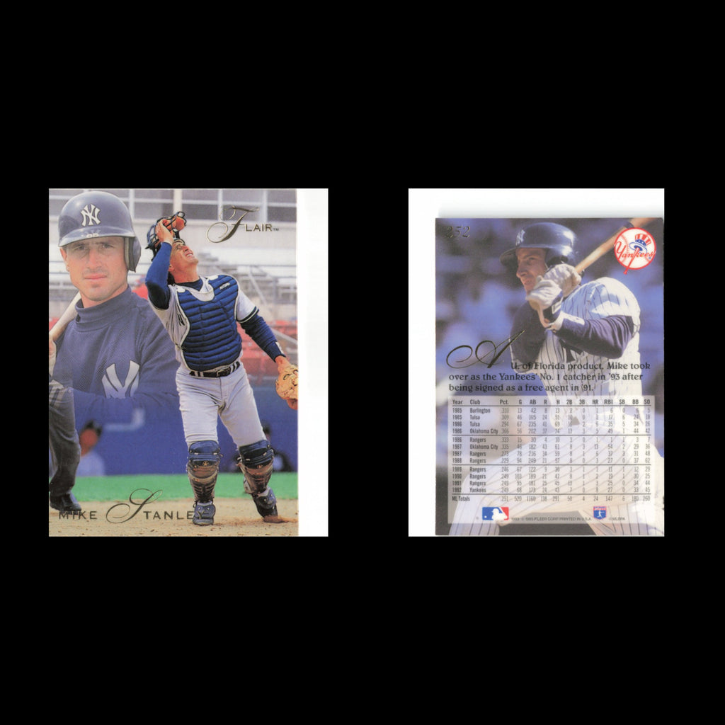 Mike Stanley #252 1993 Flair New York Yankees Baseball Card MLB NM
