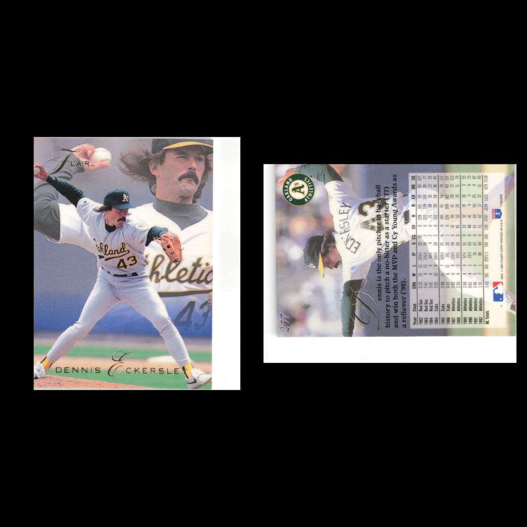 Dennis Eckersley #257 1993 Flair Oakland Athletics Baseball Card MLB NM