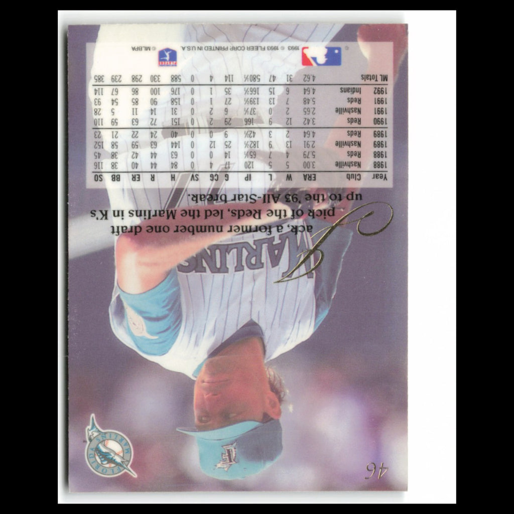 Jack Armstrong #46 1993 Flair Florida Marlins Baseball Card MLB NM