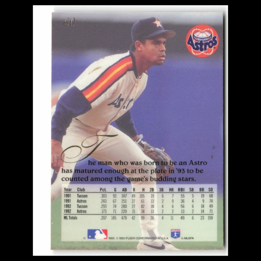 Andujar Cedeno #60 1993 Flair Houston Astros Baseball Card MLB NM
