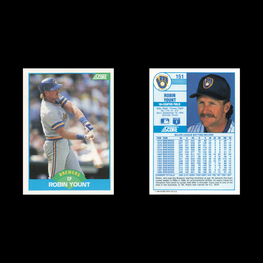 Robin Yount Lot 9 Baseball Cards 1983 Fleer Milwaukee Brewers Set Collection MLB